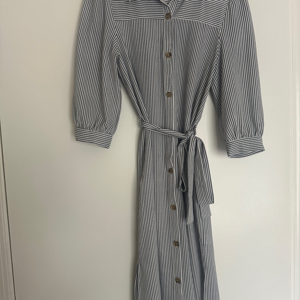 Striped Button-Down Dress